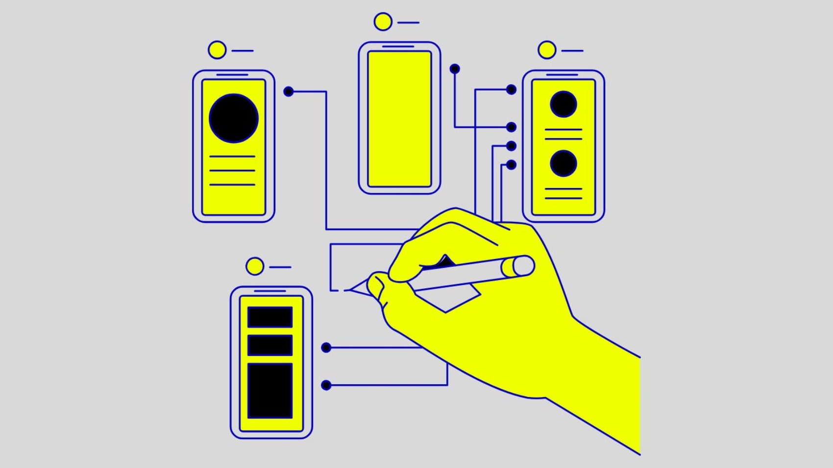 A flowchart illustrating the 5 stages of the Mobile App Development Process from planning to launch.